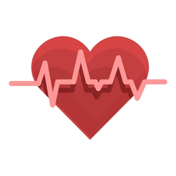 Heart rate icon cartoon vector. Beat pulse — Vector de stock