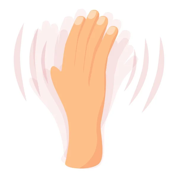 Shake hand icon cartoon vector. Panic attack - Stok Vektor