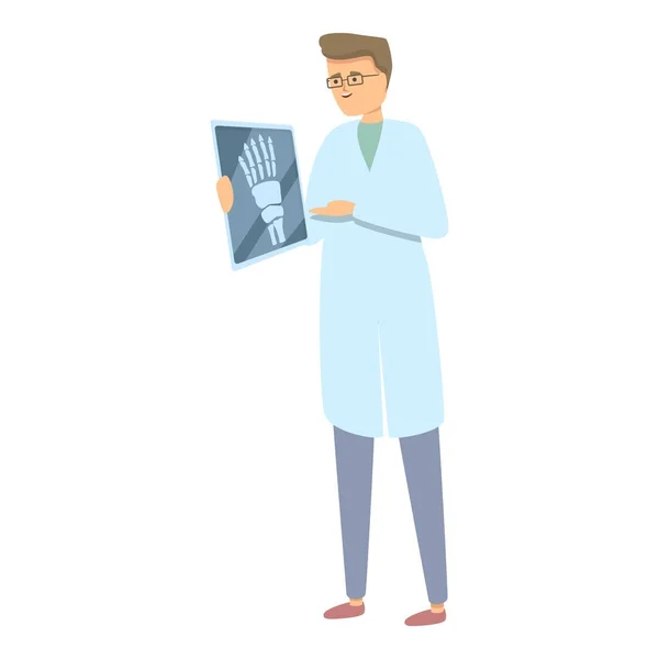 Doctor diagnosis icon cartoon vector. Xray radiology — Stockvector
