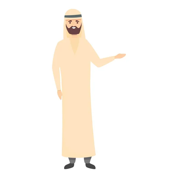 Talking arab teacher icon cartoon vector. Online school — Stockvektor