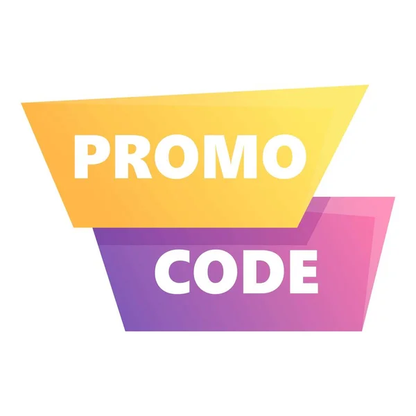 Discount code icon cartoon vector. Promo coupon — Stockvektor