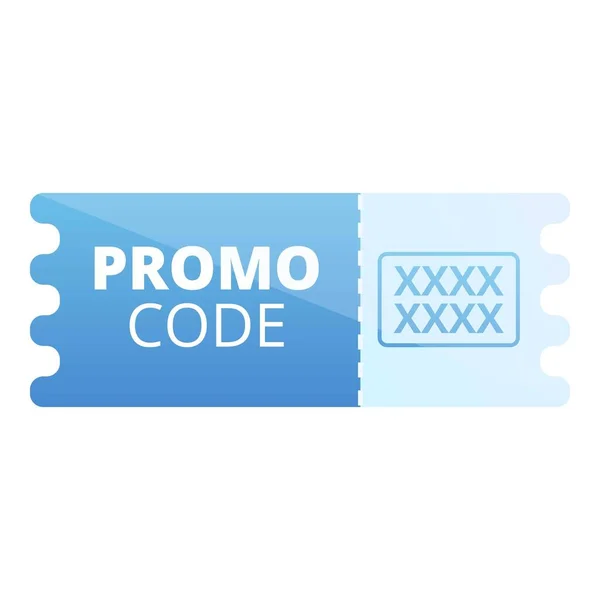 Promo code gift icon cartoon vector. Promotion discount — Stock vektor