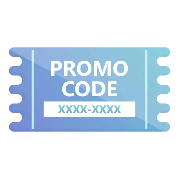 Badge promo code icon cartoon vector. Ticket gift — Stockový vektor