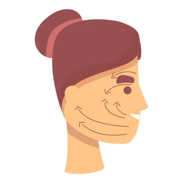 Spa face massage icon cartoon vector. Rose care — 스톡 벡터