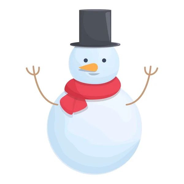 Elegant snowman icon cartoon vector. Snow christmas — Wektor stockowy