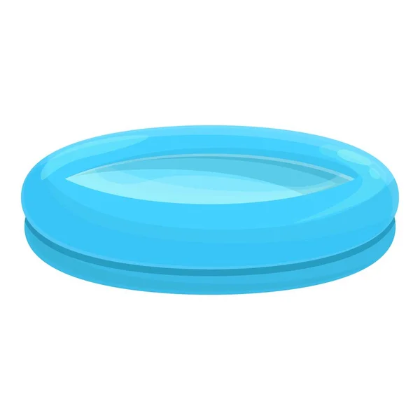 Blue inflatable pool icon cartoon vector. Float swim — Stok Vektör