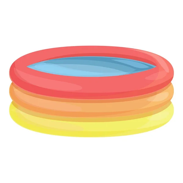 Colorful inflatable pool icon cartoon vector. Water swim — Image vectorielle