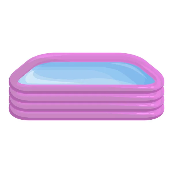 Violet inflatable pool icon cartoon vector. Sea child — Vetor de Stock