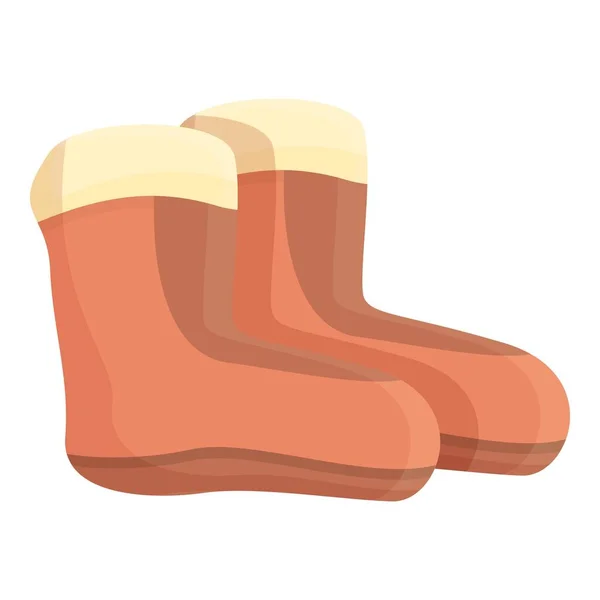 Winter boots icon cartoon vector. Snow boot - Stok Vektor