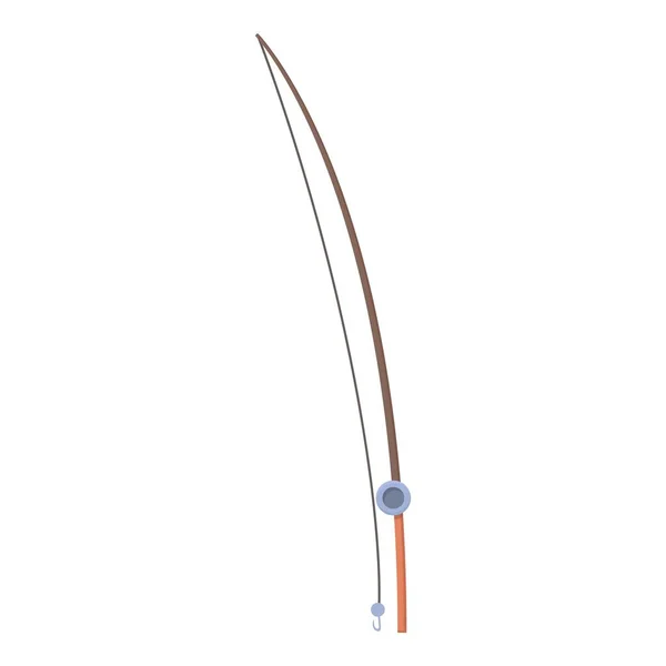 Fishing rod icon cartoon vector. Reel hook — Stock Vector