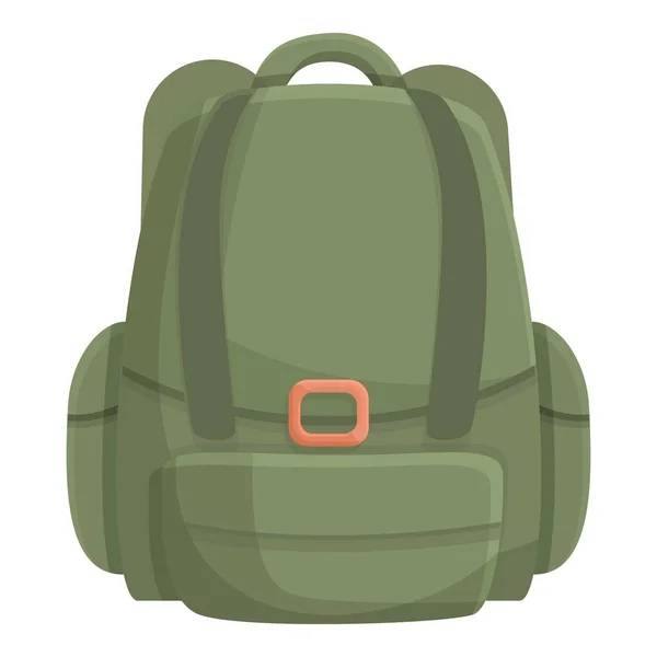 Ice fishing backpack icon cartoon vector. Winter fish — Stockvektor