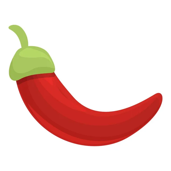 Hot pepper icon cartoon vector. Red chili — Vetor de Stock