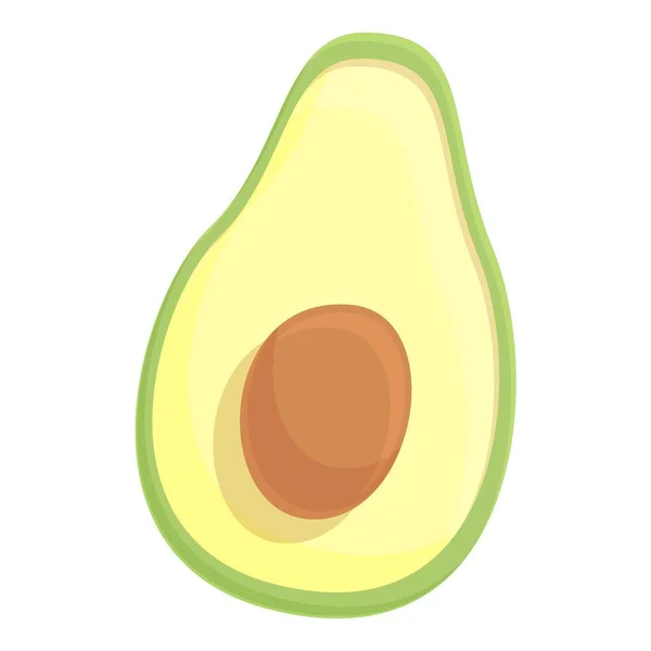 Avocado icon cartoon vector. Green guacamole - Stok Vektor