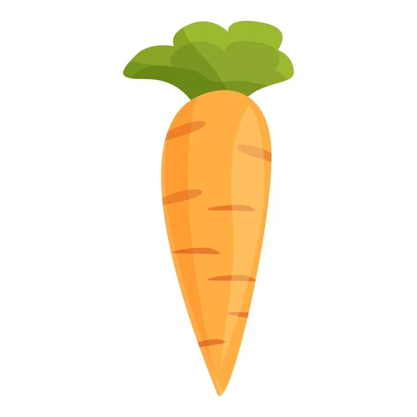 Zanahoria icono vector de dibujos animados. Naranja vegetal — Archivo Imágenes Vectoriales