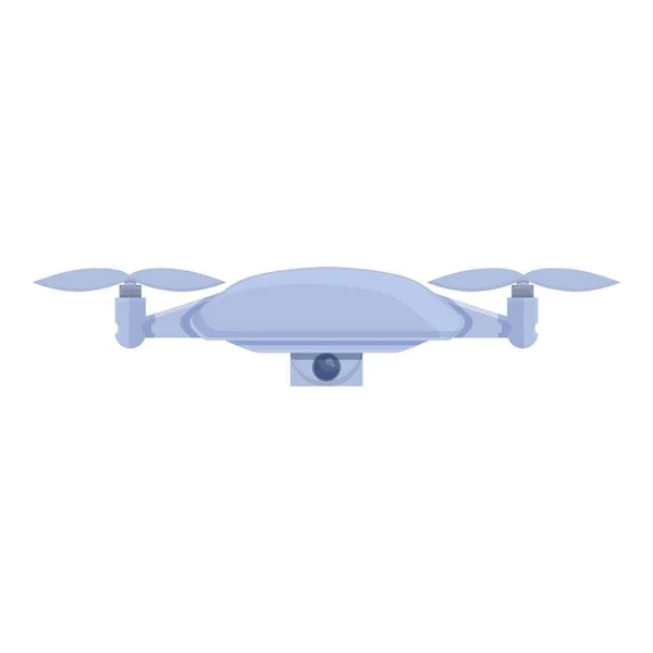 Flying drone icon cartoon vector. Aerial camera — 스톡 벡터