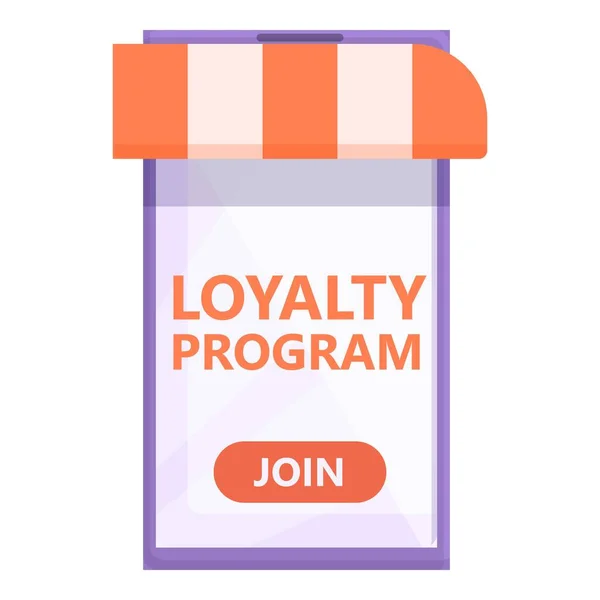 Join loyalty program icon cartoon vector. Customer card — Stock vektor