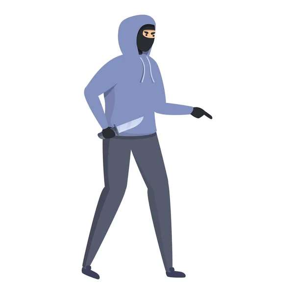 Street hooligan attack icon cartoon vector. Man defence — Stock Vector