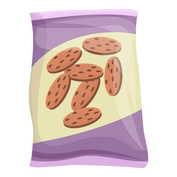 Delicious cookies icon cartoon vector. Chocolate biscuit - Stok Vektor