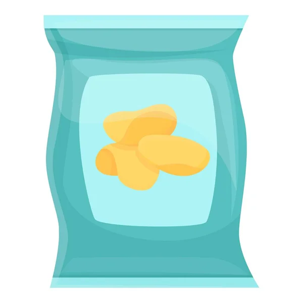 Chips with sour cream icon cartoon vector. Onion slice - Stok Vektor