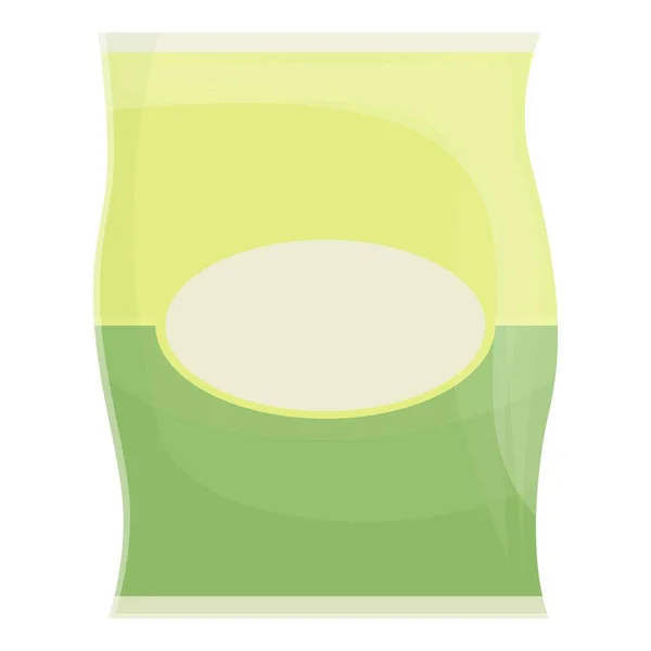Maíz chips icono vector de dibujos animados. Taco triangular — Vector de stock