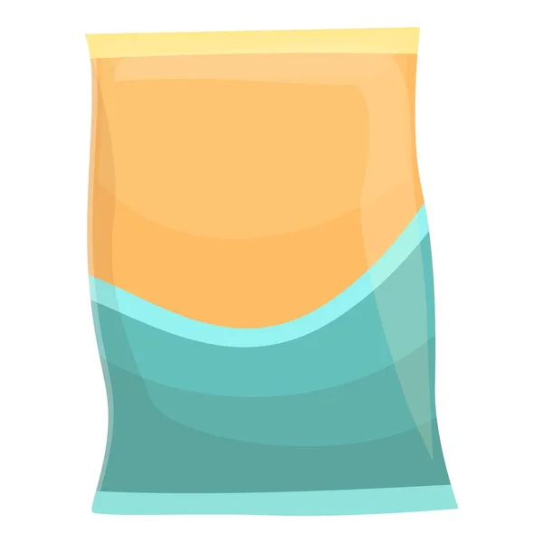 Waffle bag icon cartoon vector. French breakfast — Image vectorielle