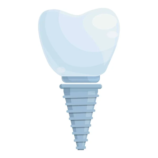 Care tooth implant icon cartoon vector. Oral dental — стоковый вектор