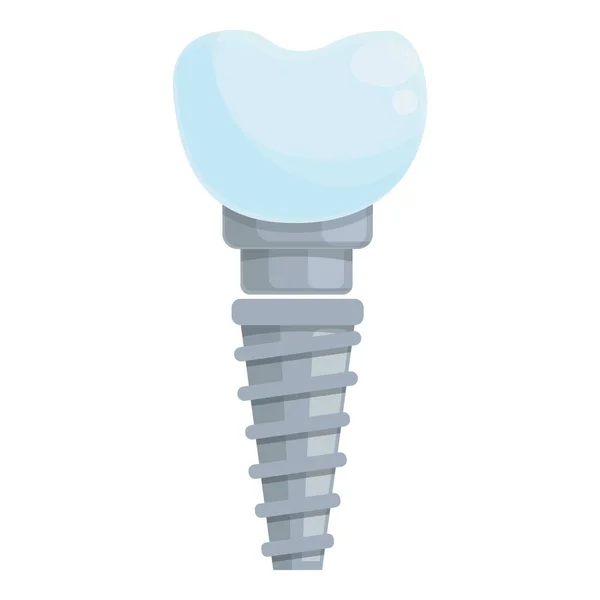 Clinic tooth implant icon cartoon vector. Dental crown — Stockvector