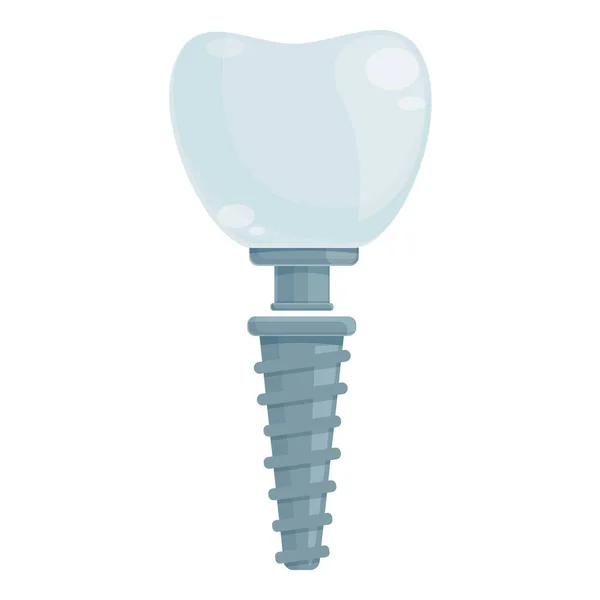 Jaw tooth implant icon cartoon vector. Dental crown — стоковый вектор
