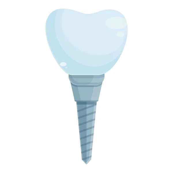 Dental implant medicine icon cartoon vector. Crown denture — Vector de stock