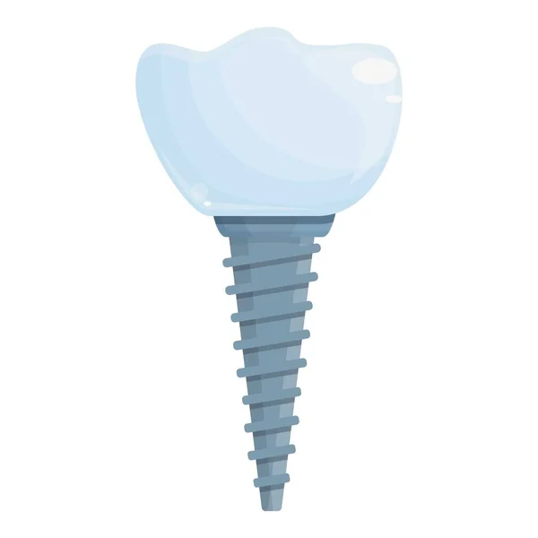 Modelo icono de implante vector de dibujos animados. Corona de dientes — Archivo Imágenes Vectoriales