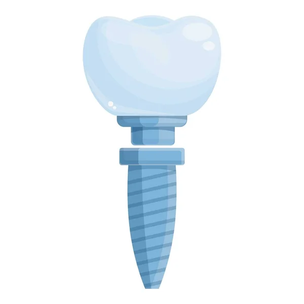 Kid dental implant icon cartoon vector. Crown surgery — Stockvektor