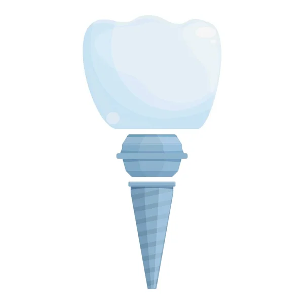 Сучасний імплантат зубів іконка мультиплікаційного вектора. Зубний зуб — стоковий вектор
