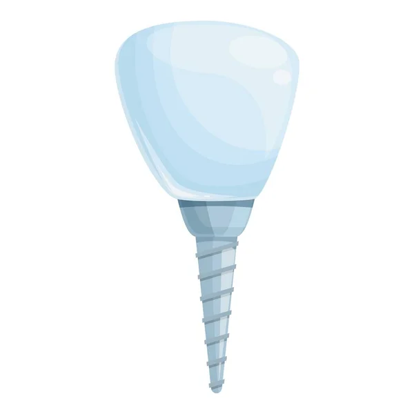 Dentistry implant icon cartoon vector. Oral denture — Stok Vektör