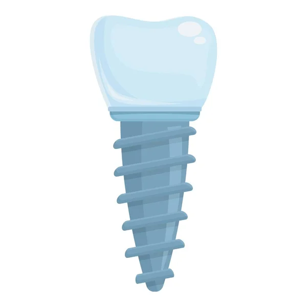 Surgery dental implant icon cartoon vector. Oral tooth — Vetor de Stock