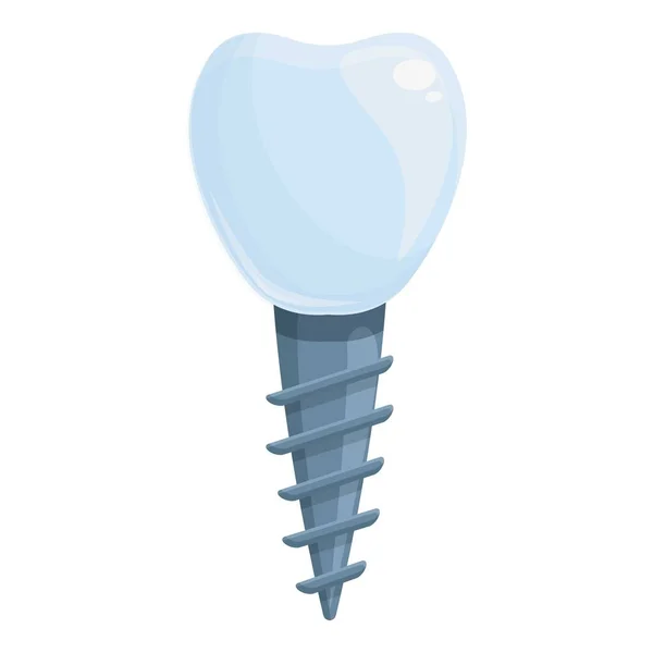 Tooth implant icon cartoon vector. Crown oral — Stok Vektör