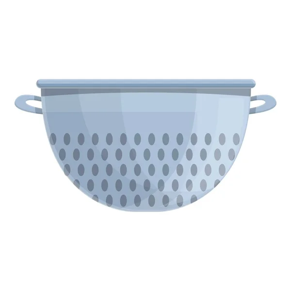 Baker colander icon cartoon vector. Kitchen pasta — Stock Vector