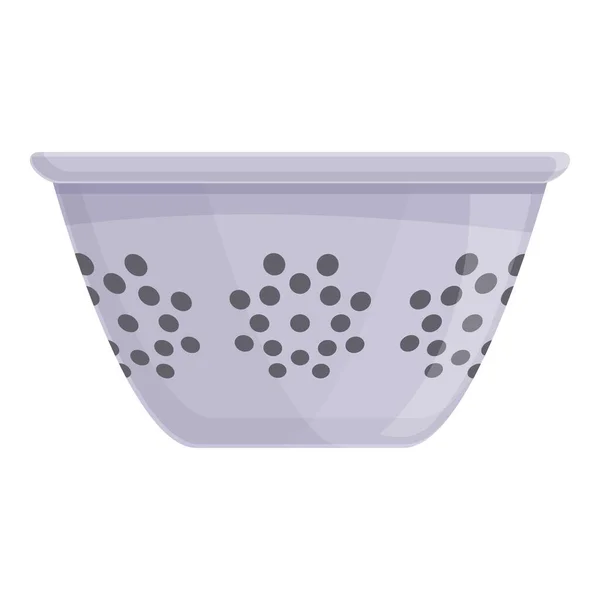 Colander drainer icon cartoon vector. Pasta sieve — Stock vektor