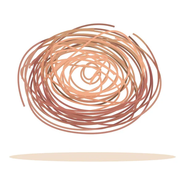 Roll Tumbleweed icono vector de dibujos animados. Arbusto del desierto — Archivo Imágenes Vectoriales