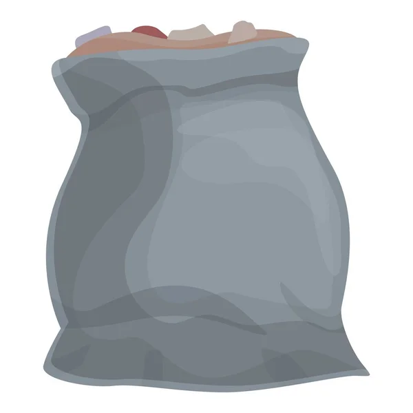 Waste trash bag icon cartoon vector. Garbage bin — Stock Vector