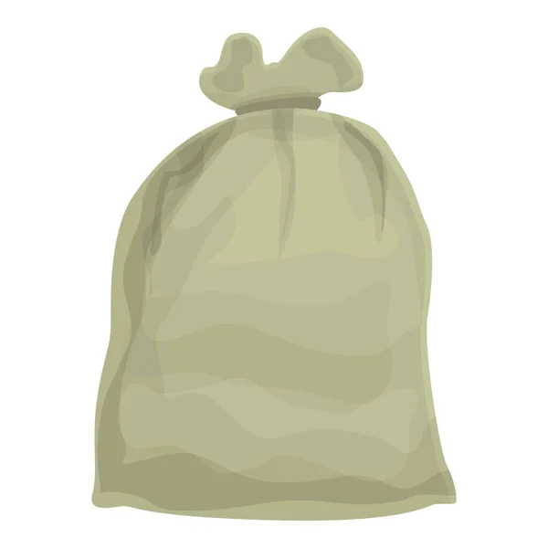 Disposable trash bag icon cartoon vector. Garbage bin — Image vectorielle