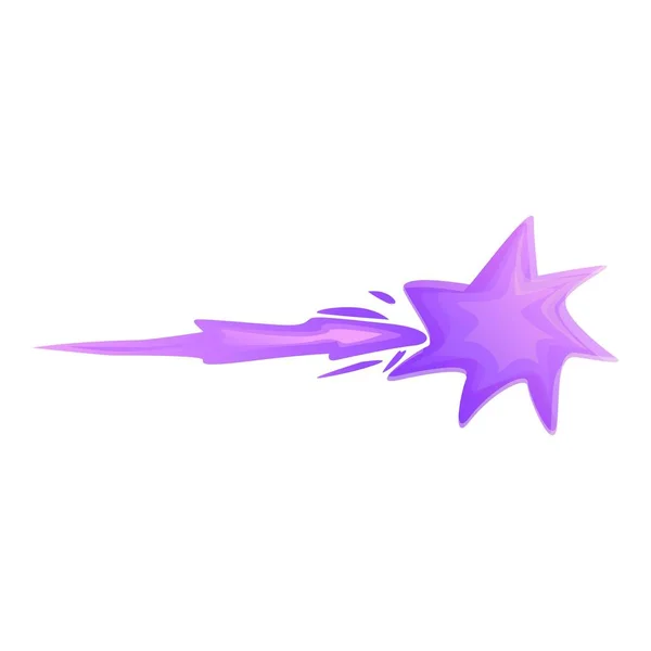 Purple gun flash icon cartoon vector. Shot effect —  Vetores de Stock