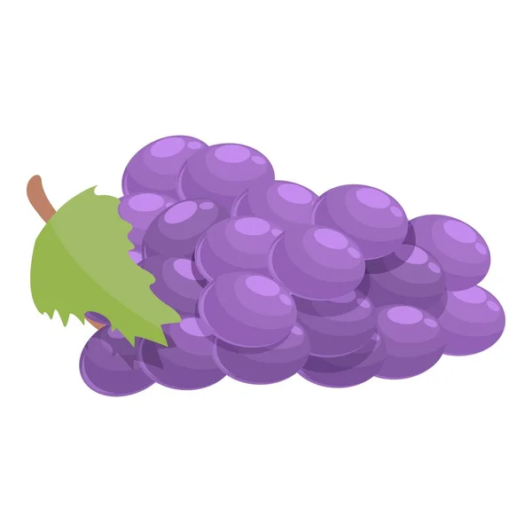 Red grapes icon cartoon vector. Taste summer — Stok Vektör
