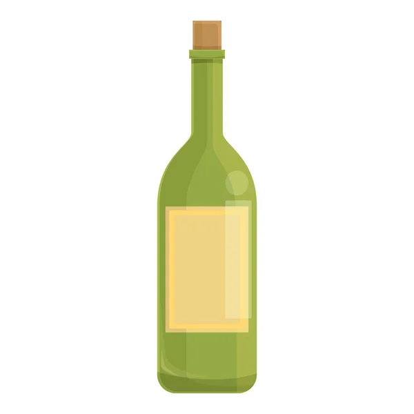 Old wine bottle icon cartoon vector. Alcohol glass — Stok Vektör