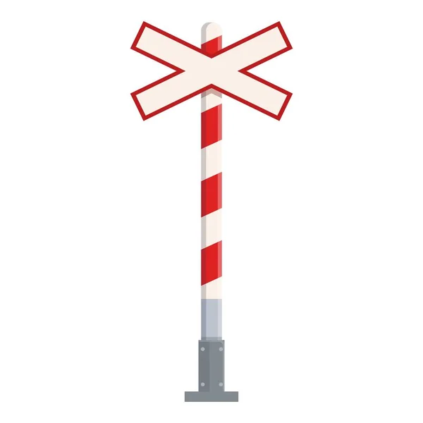 Rail road traffic icon cartoon vector. Signal barrier - Stok Vektor