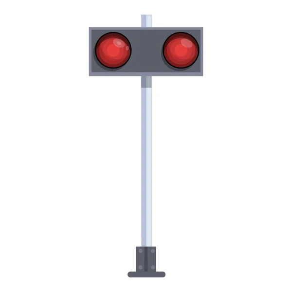 Railway light icon cartoon vector. Train road — Stock vektor