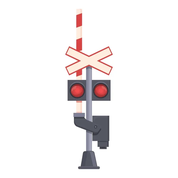 Station railway icon cartoon vector. Train traffic — Vettoriale Stock