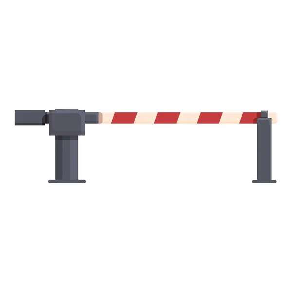 Crossroad barrier icon cartoon vector. Train rail - Stok Vektor