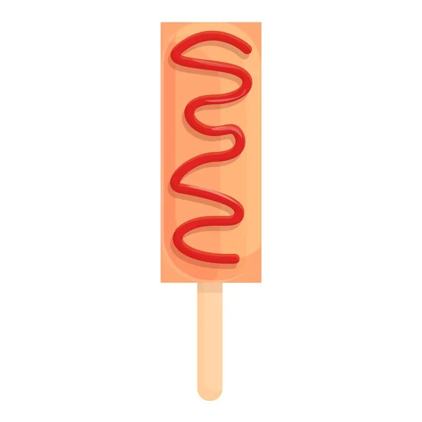 Icono de helado naranja vector de dibujos animados. Helado de leche — Archivo Imágenes Vectoriales