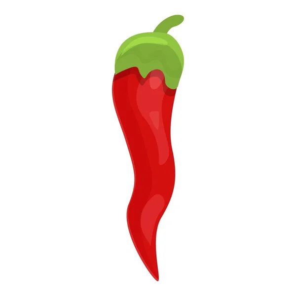 Hot pepper icon cartoon vector. Red cayenne - Stok Vektor