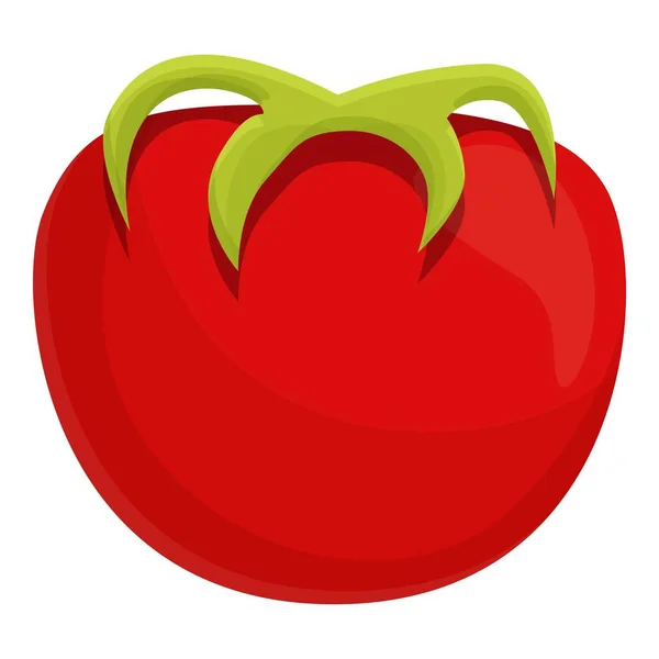 Red tomato icon cartoon vector. Food organic — Stok Vektör